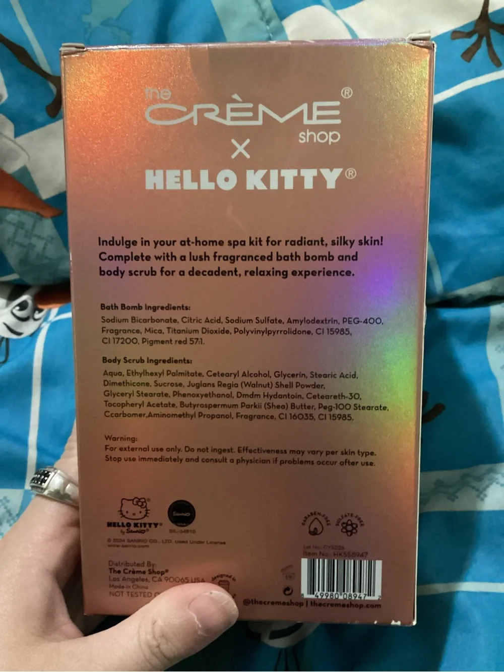 Crème shop hello kitty Peach Petals Silky Skin Spa Set - Korean skin care
